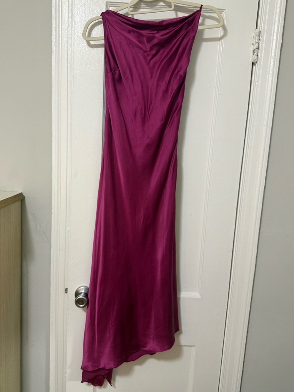 Reformation NWT Scotia Fuchsia 100% Silk Backless Dress